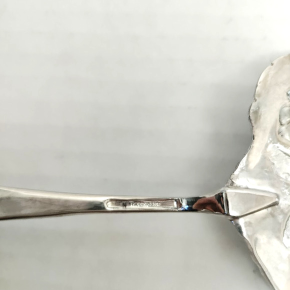 Godinger Silverplate Over Cup Tea Strainer Olde Bouquet Floral Pattern Vintage - Picture 12 of 15